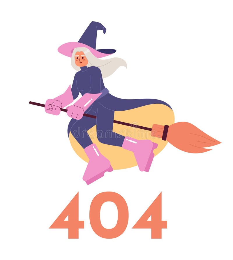 Eroare de tip „broomstick” 404 mesaj flash royalty free illustration