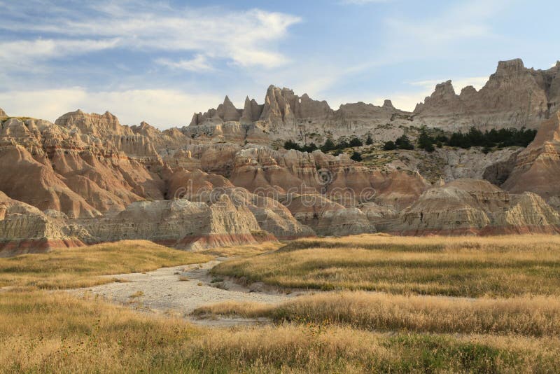 Eroded Mountains of the Badlands, South Dakota royalty free stock image