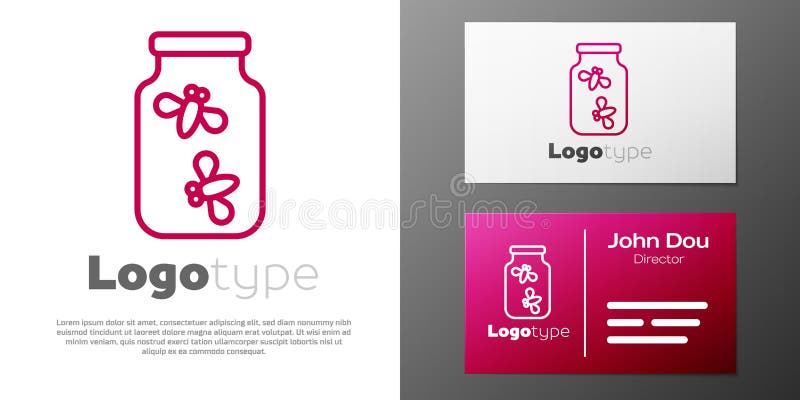 Erorile pentru linii de logotip dintr-o pictogramă de borcan izolată pe fond alb. element șablon de proiectare siglă. vector vector illustration