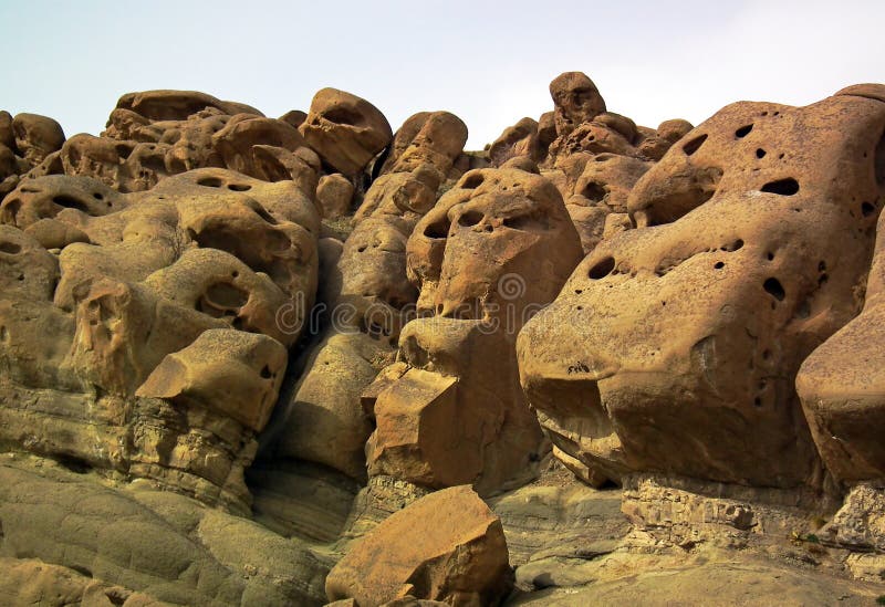 Strange shapes in erosive rocks in Alborz mountains , Iran