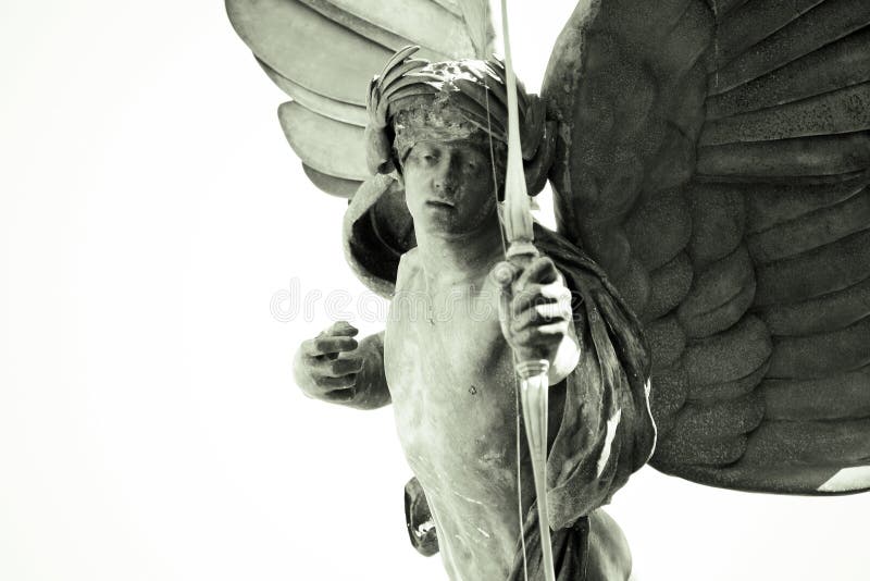 Eros statue in Picadilly Circus. Eros statue in Picadilly Circus