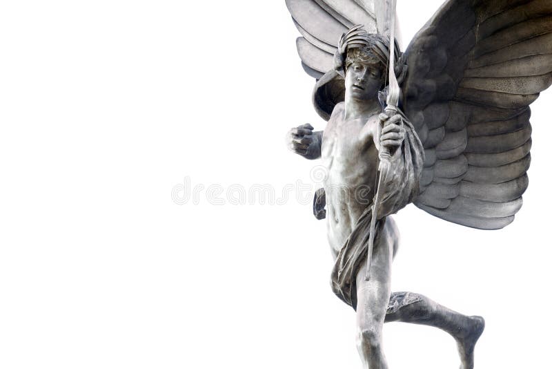 Eros statue in Picadilly Circus, London, UK. Eros statue in Picadilly Circus, London, UK