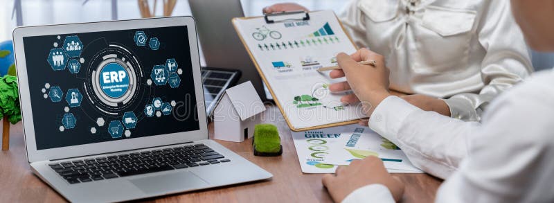 ERP enterprise resource planning software for brisk business royalty free stock photo