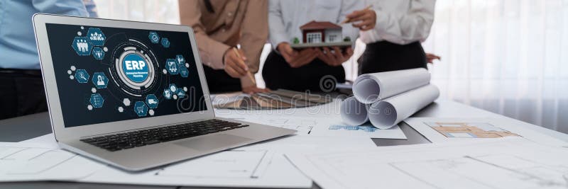 ERP enterprise resource planning software for brisk business royalty free stock photos