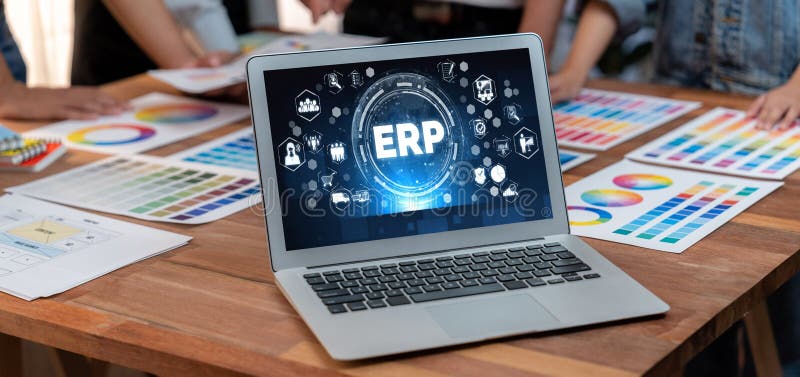 ERP enterprise resource planning software for brisk business royalty free stock photo