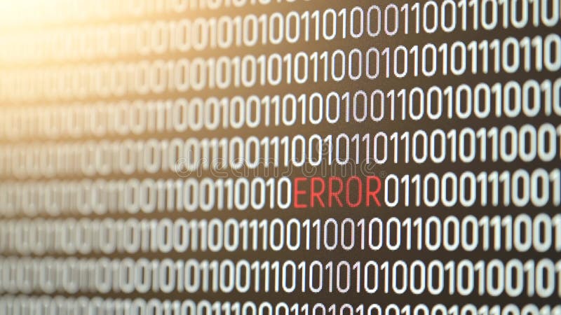 Error in Binary Code Concept Stock Video - Video of software, screen ...
