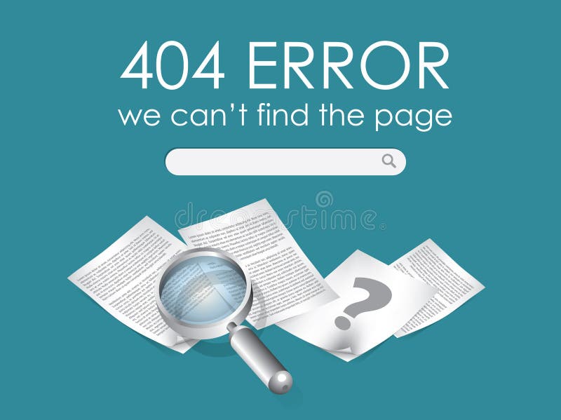 404 Error Page royalty free illustration