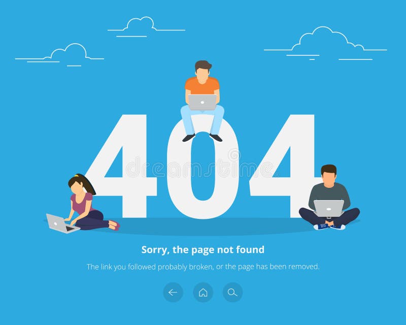 Error page not found concept illustration royalty free illustration