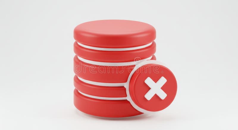 Errore di eliminazione database royalty illustrazione gratis