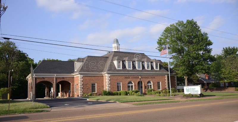 Erste Bürger National Bank Munford, Tennessee stockfotografie Erste Bürger National Bank Munford, Tennessee stockfotografie