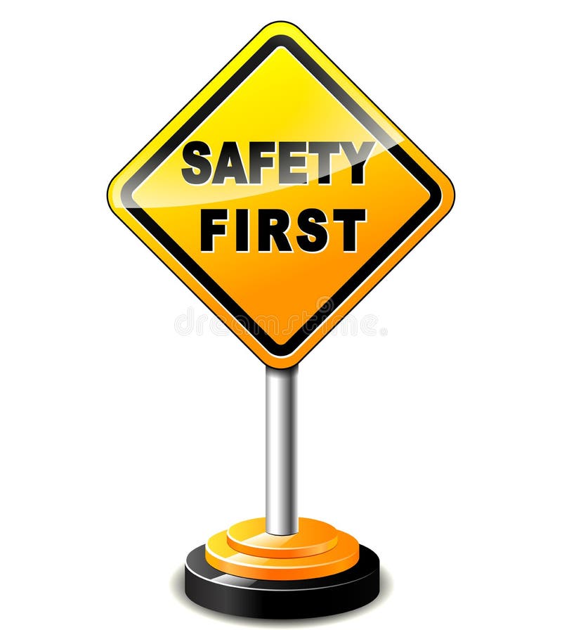 Sicherheit geht vor Schild vektor abbildung