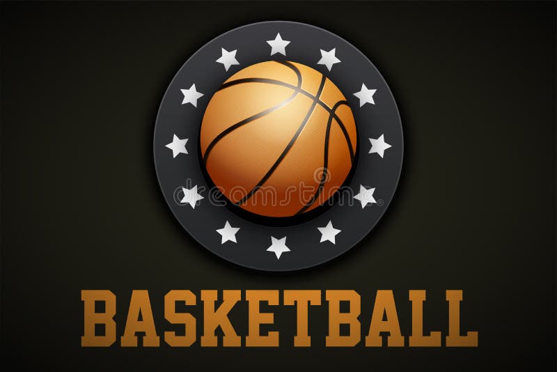 Erstklassiger Basketball-Aufkleber lizenzfreie abbildung