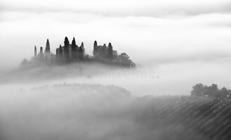 Ertrunken im Nebel stockfotografie Ertrunken im Nebel stockfotografie