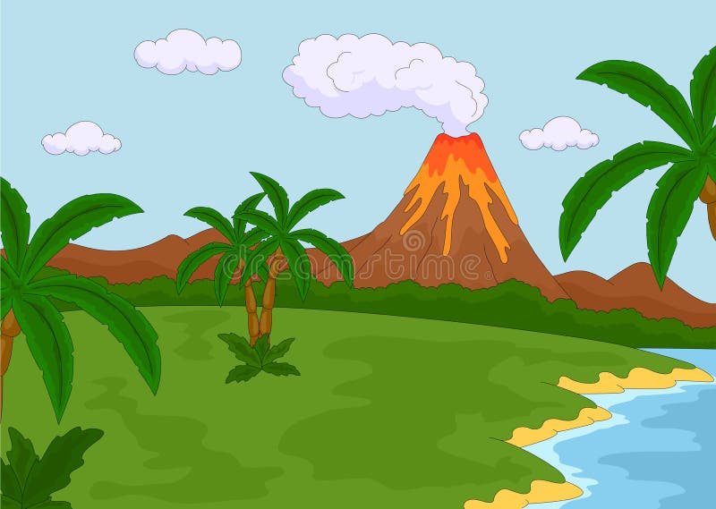 Erupción volcánica ilustración del vector Erupción volcánica ilustración del vector