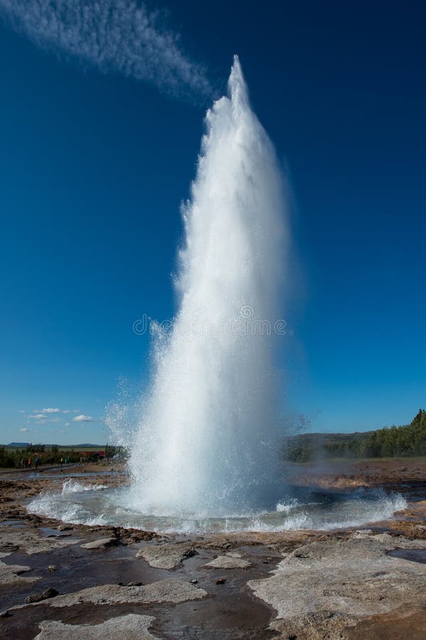 Eruption of Strokkur, geyser in Iceland. Eruption of Strokkur, geyser in Iceland