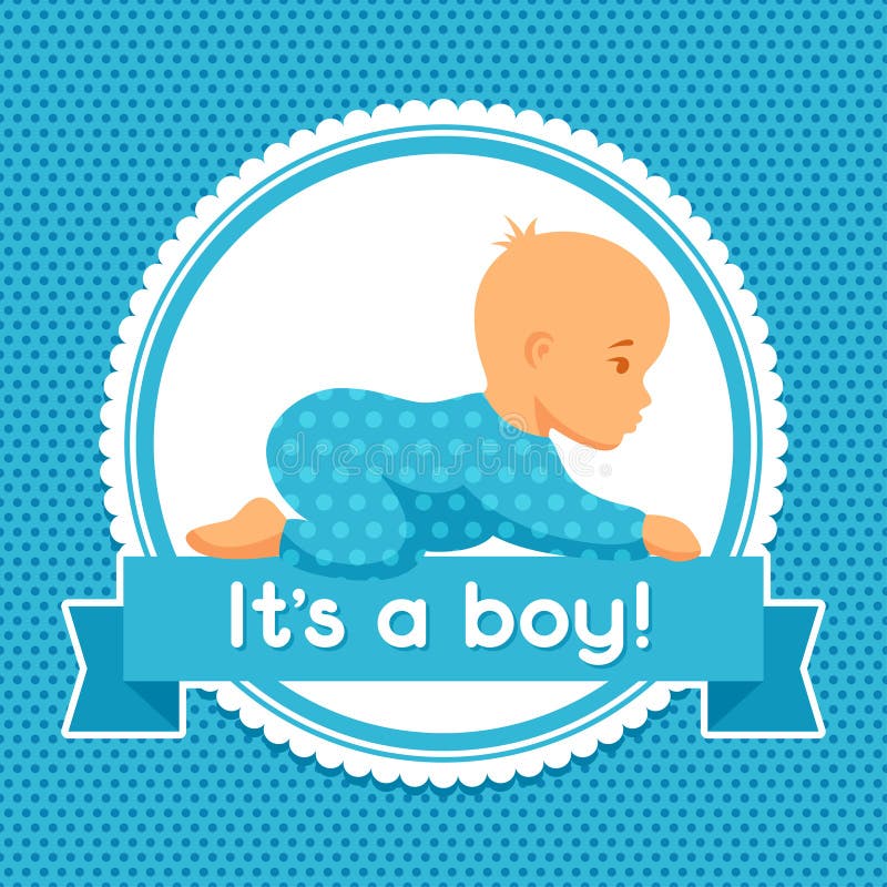 Es Ist Ein Junge BabypartyEinladung Vektor Abbildung