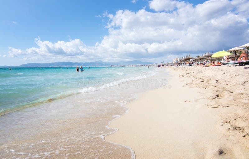 Beach and White Town, Conil De La Frontera. Editorial Image