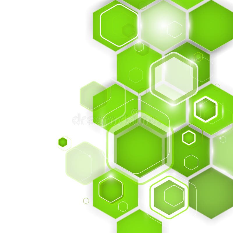 Esagono verde astratto del fondo Illustrazione di vettore royalty illustrazione gratis Esagono verde astratto del fondo Illustrazione di vettore royalty illustrazione gratis