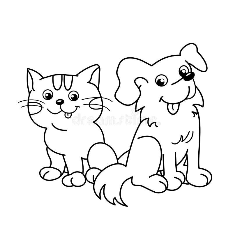 Esboço Da Página Da Coloração Do Gato Macio Dos Desenhos Animados Livro  Para Colorir Para Crianças Ilustração do Vetor - Ilustração de gatinho,  pintura: 73927272