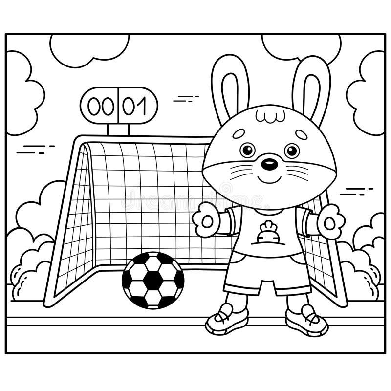 imprimir livro de colorir de coelho de desenho animado bonito para  crianças. colorir por números é um jogo infantil educacional, desenhando a  página de atividades infantis. página para colorir com ilustração vetorial