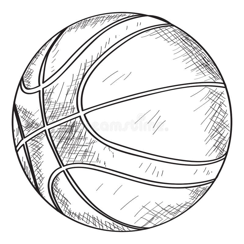 Clip Art Of Basketball - Bola De Basquete Desenho - Free