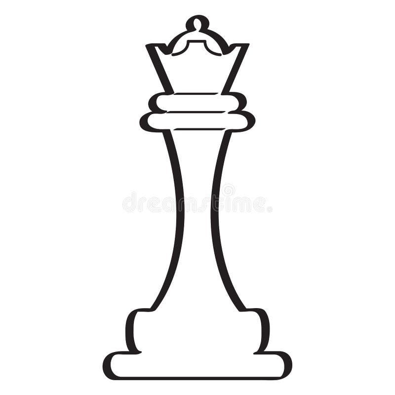 Xadrez Peça Vector Rainha Ícone Isolado No Branco Royalty Free SVG,  Cliparts, Vetores, e Ilustrações Stock. Image 194107510