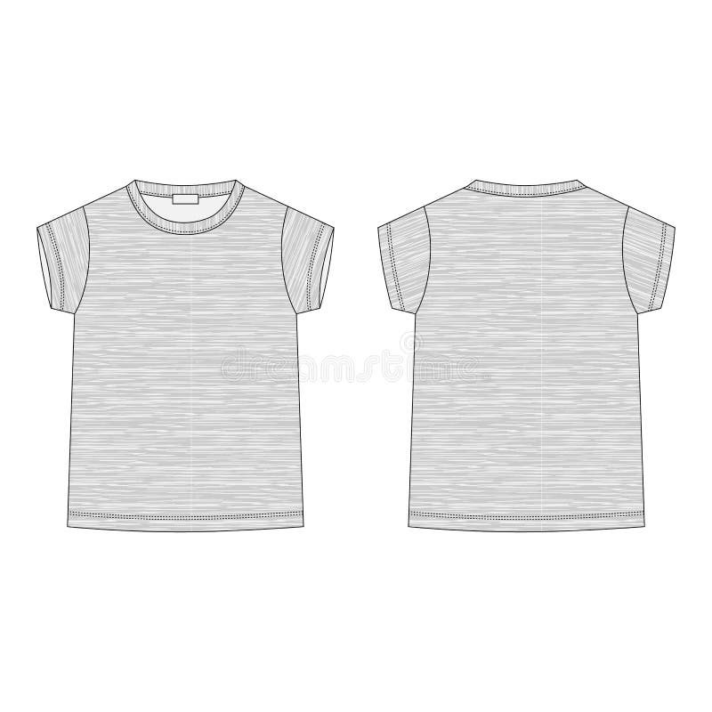 Desenho Técnico Da Camisa Para Crianças Em Cor Rosa Modelo De Desenho Para T -shirt Para Crianças Ilustração Stock - Ilustração de ocasional, esporte:  166837798