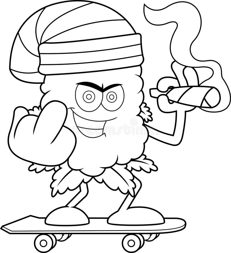 Esboço de personagem de desenho animado arte linha dedo, lineart