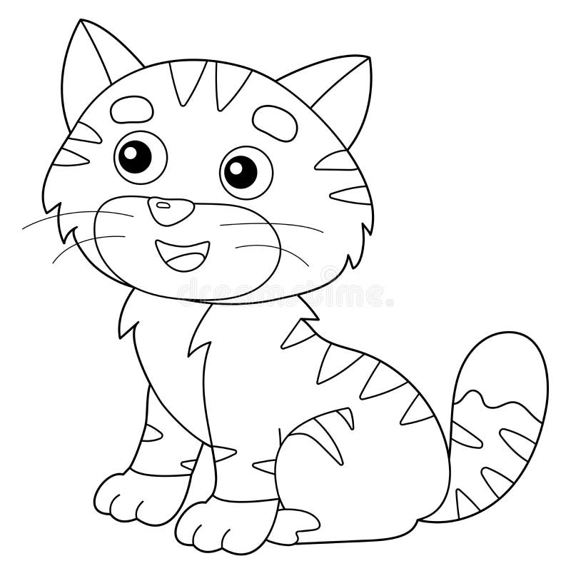 Esbozo De Página De Dibujo Animado De Gato a Rayas Mascotas Libro De Coloración Para Niños Ilustración del Vector - Ilustración de ronroneo, gato: 166327432 Esbozo De Página De Dibujo Animado De Gato a Rayas Mascotas Libro De Coloración Para Niños Ilustración del Vector - Ilustración de ronroneo, gato: 166327432