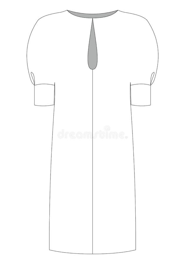 Esboço técnico das mulheres da forma do vestido no gráfico de vetor ilustração do vetor Esboço técnico das mulheres da forma do vestido no gráfico de vetor ilustração do vetor