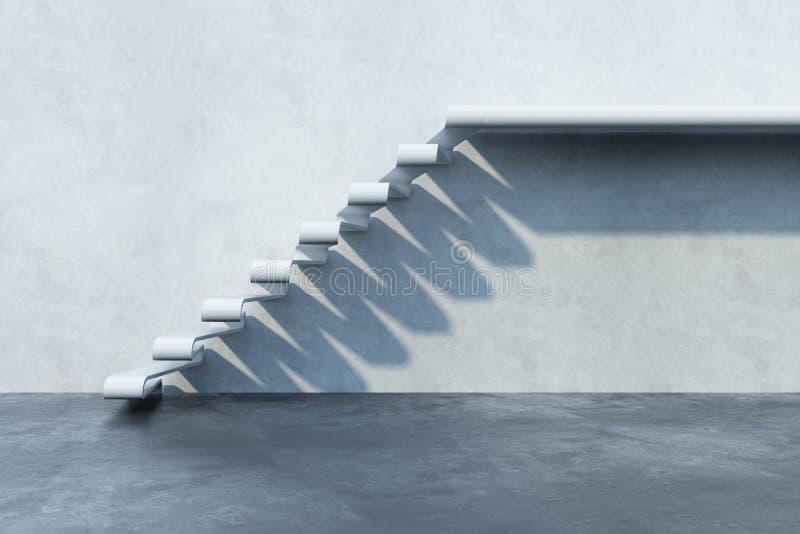 Escada para cima de 3d renderização ilustração do vetor