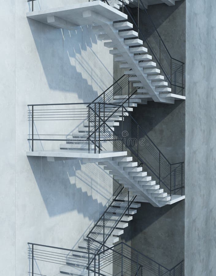 Escada para cima de 3d renderização ilustração royalty free
