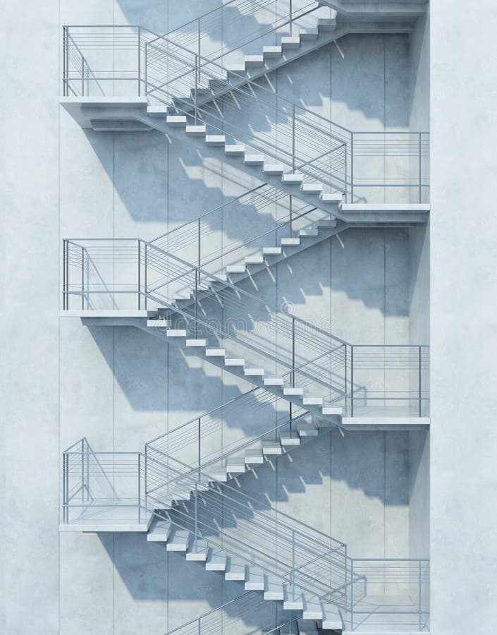 Escada para cima, ilustração 3d ilustração royalty free