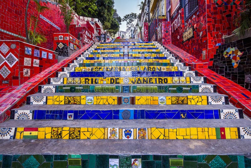 Escadaria Selaron, also known as Lapa Steps, in Rio de Janeiro, Brazil. Escadaria Selaron, also known as Lapa Steps, in Rio de Janeiro, Brazil.