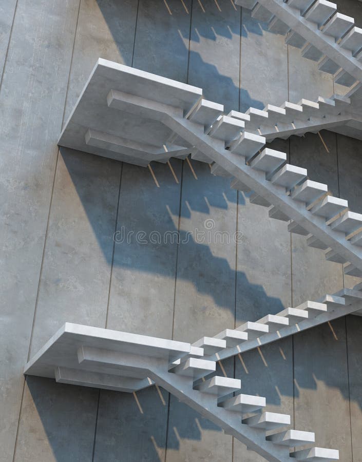 Escadas que conduzem para cima ilustração do vetor