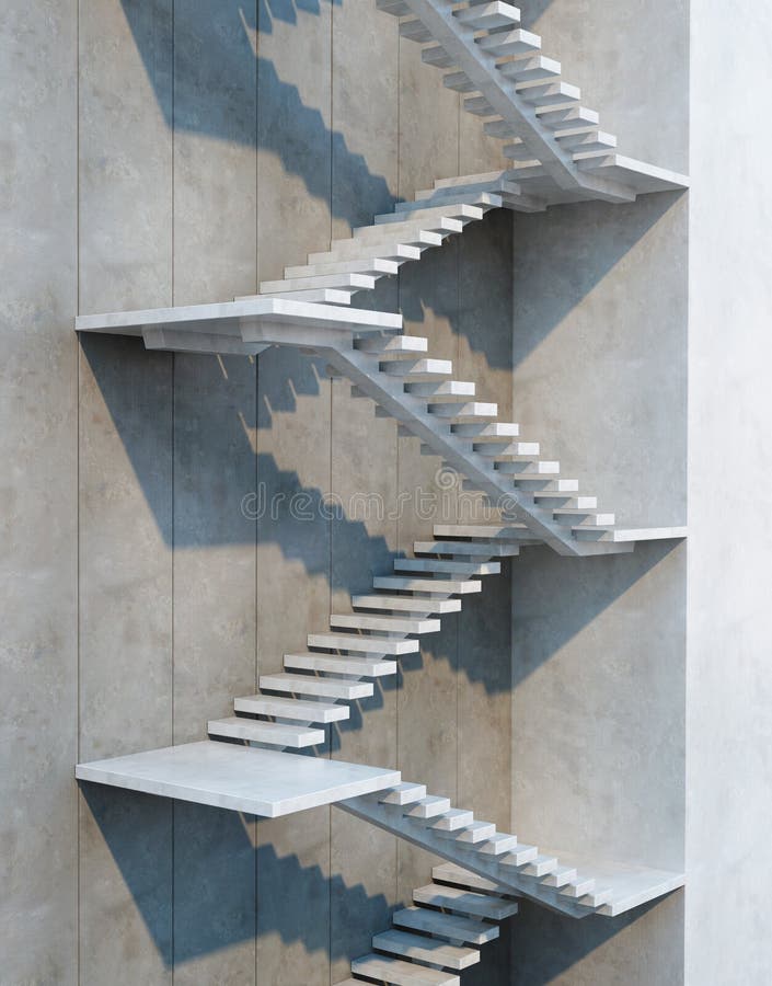 Escadas que conduzem para cima ilustração royalty free