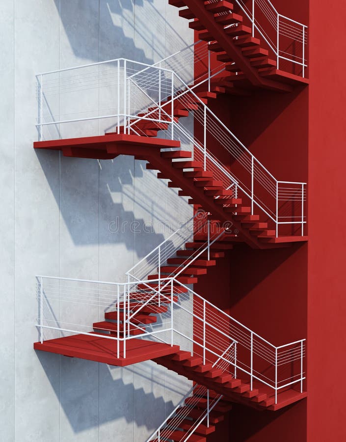 Escadas que conduzem para cima, 3d para render fotos de stock