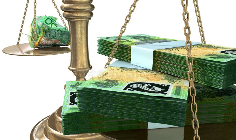 Escalas da desigualdade de justiça Income Gap Australia ilustração do vetor Escalas da desigualdade de justiça Income Gap Australia ilustração do vetor