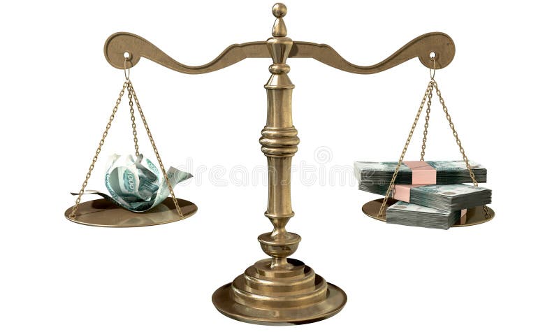 Escalas da desigualdade de justiça Income Gap Russia ilustração stock Escalas da desigualdade de justiça Income Gap Russia ilustração stock
