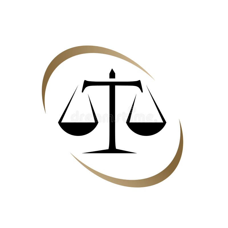 escalas de identificação do logótipo da justiça vetor de concepção do direito do trabalho e serviços de advogados