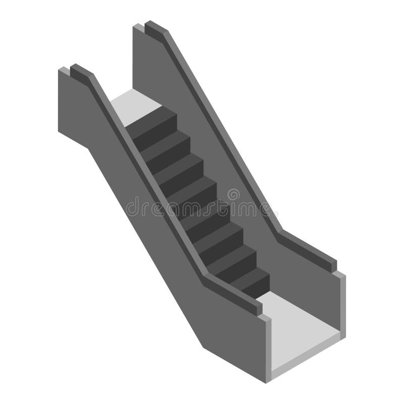 Escalator stairs icon, isometric style royalty free illustration Escalator stairs icon, isometric style royalty free illustration