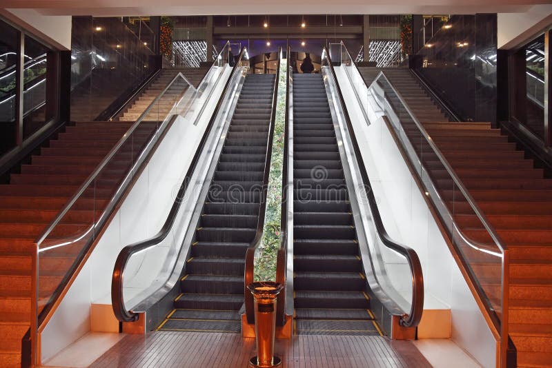 Escalators in a hotel