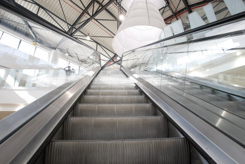 Escalators in mall