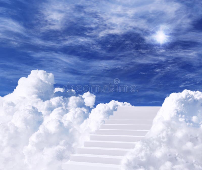 Escalera al cielo stock de ilustración Escalera al cielo stock de ilustración