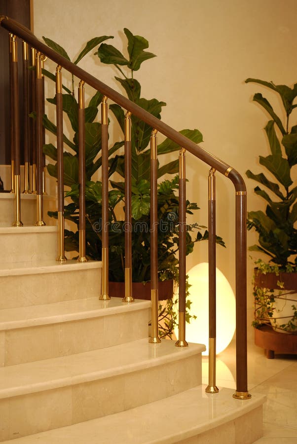 Stairs and greenery insyde the building. Stairs and greenery insyde the building