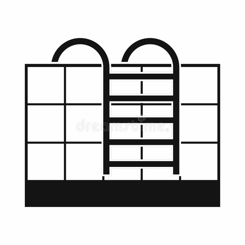 Escaleras de la piscina stock de ilustración Escaleras de la piscina stock de ilustración