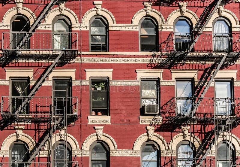Escaliers du feu de New York image stock Escaliers du feu de New York image stock