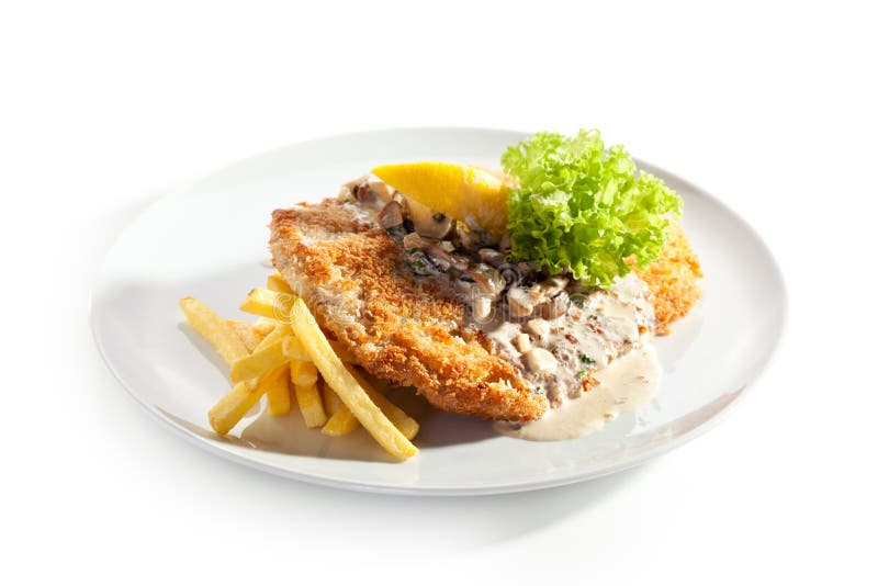 Escalope de veau de Vienne photo stock. Image du allemand 44152896