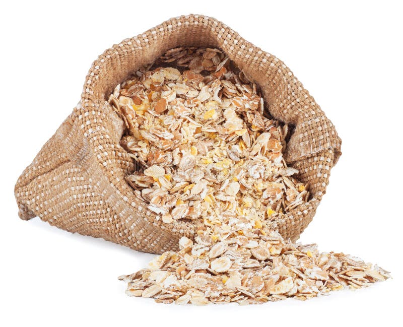 Escama de la avena aislada en blanco fotografía de archivo libre de regalías Escama de la avena aislada en blanco fotografía de archivo libre de regalías
