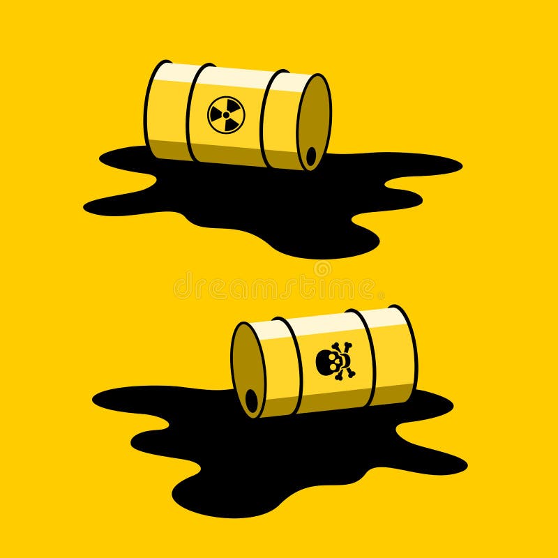 Escape da radioatividade e a toxicidade, a contaminação e a poluição do ambiente ilustração stock Escape da radioatividade e a toxicidade, a contaminação e a poluição do ambiente ilustração stock